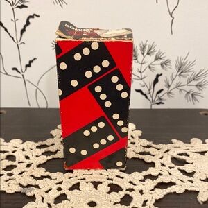 Vintage Domino Set in Red Box